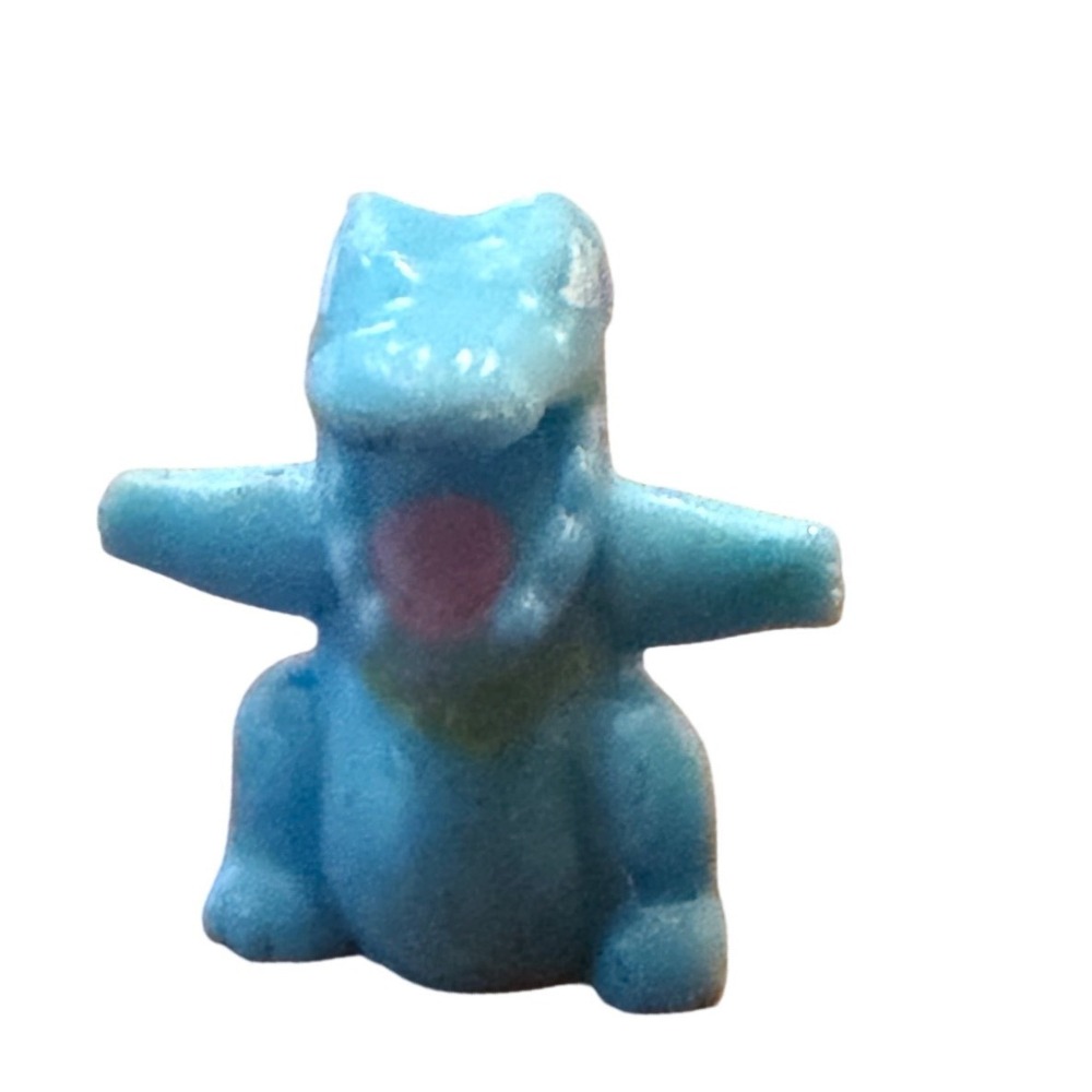 Vintage Totodile Mini Figure Blue Water Starter Pocket Monster Toy Johto